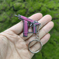 Mini Blush Frenzy Gun Metal Keychain