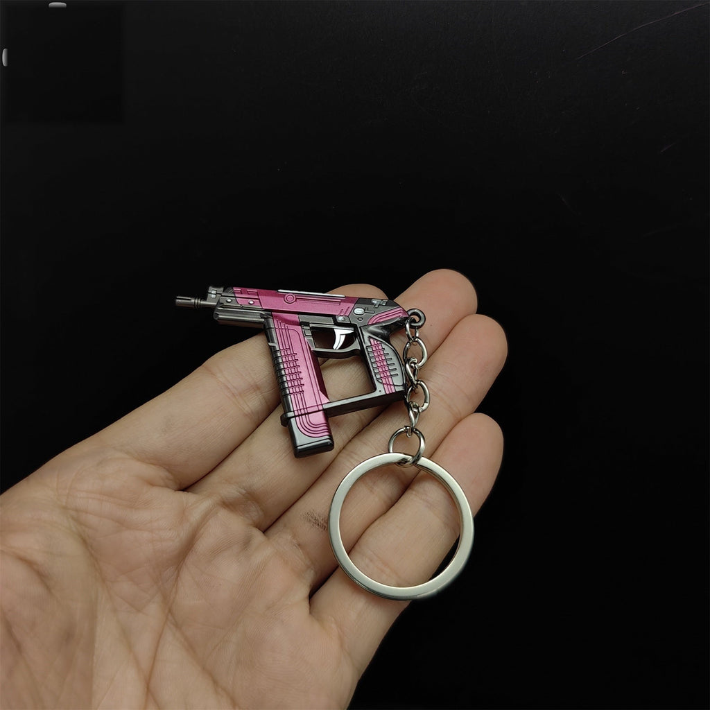Mini Blush Frenzy Gun Metal Keychain