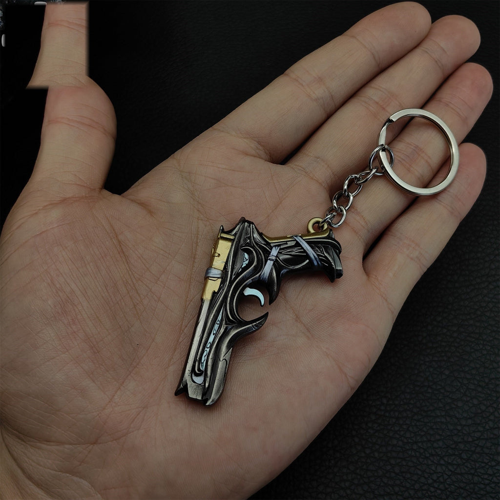 Mini Bound Classic Pistol Gun Metal Keychain