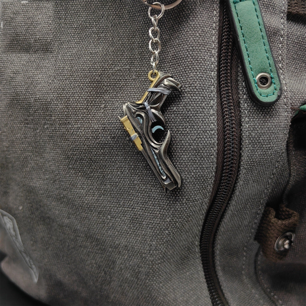 Mini Bound Classic Pistol Gun Metal Keychain