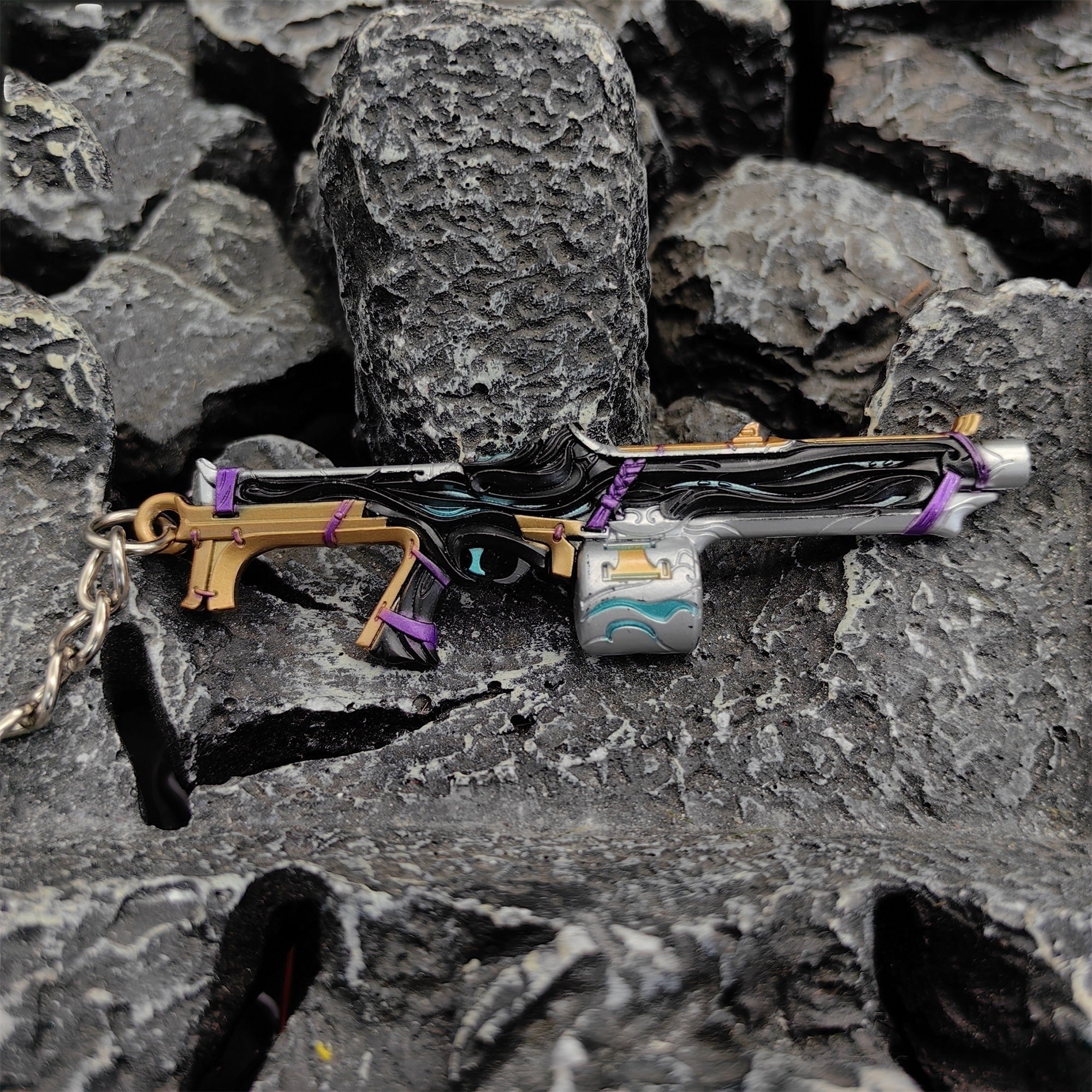 Mini Bound Judge Gun Metal Keychain
