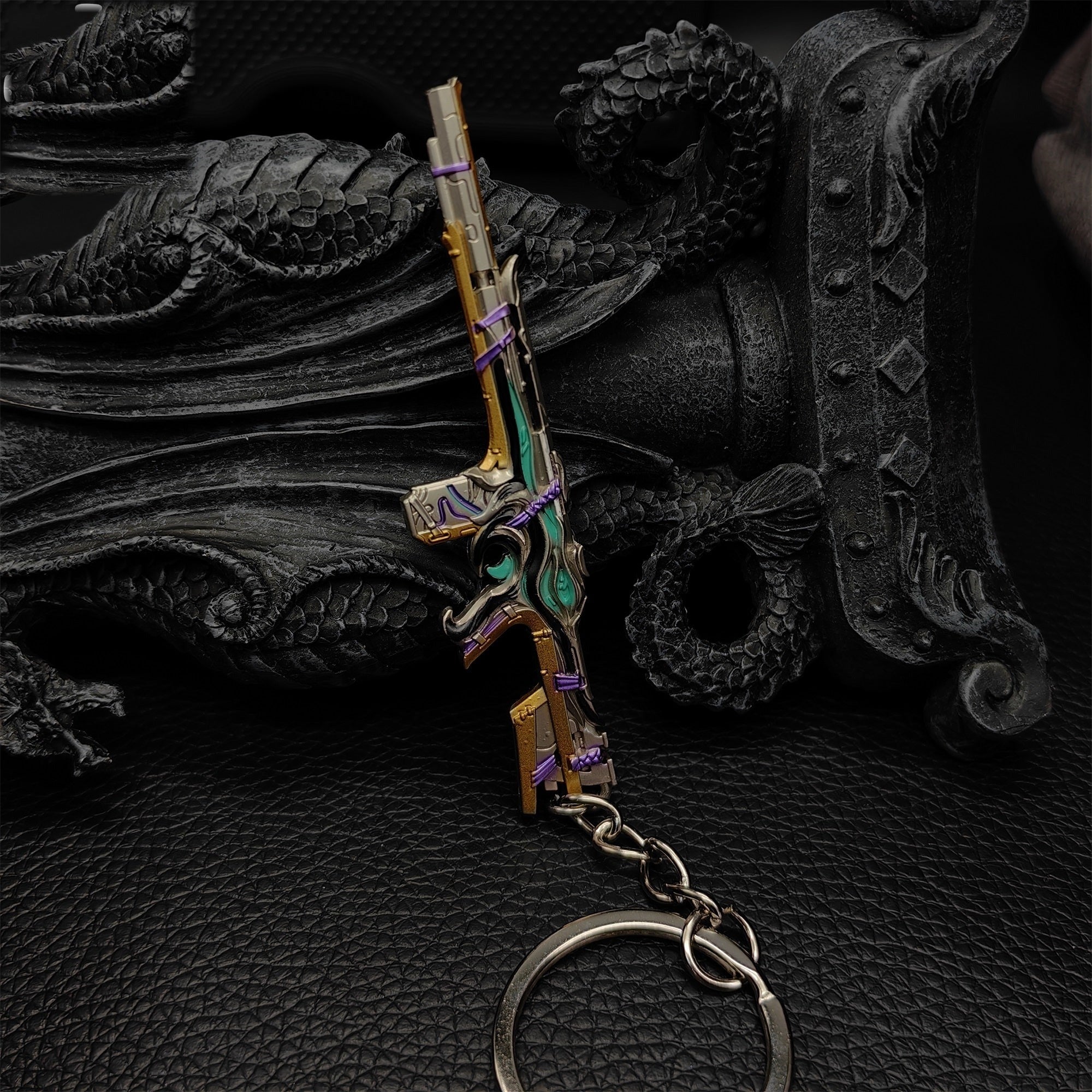 Mini Bound Phantom Gun Metal Keychain