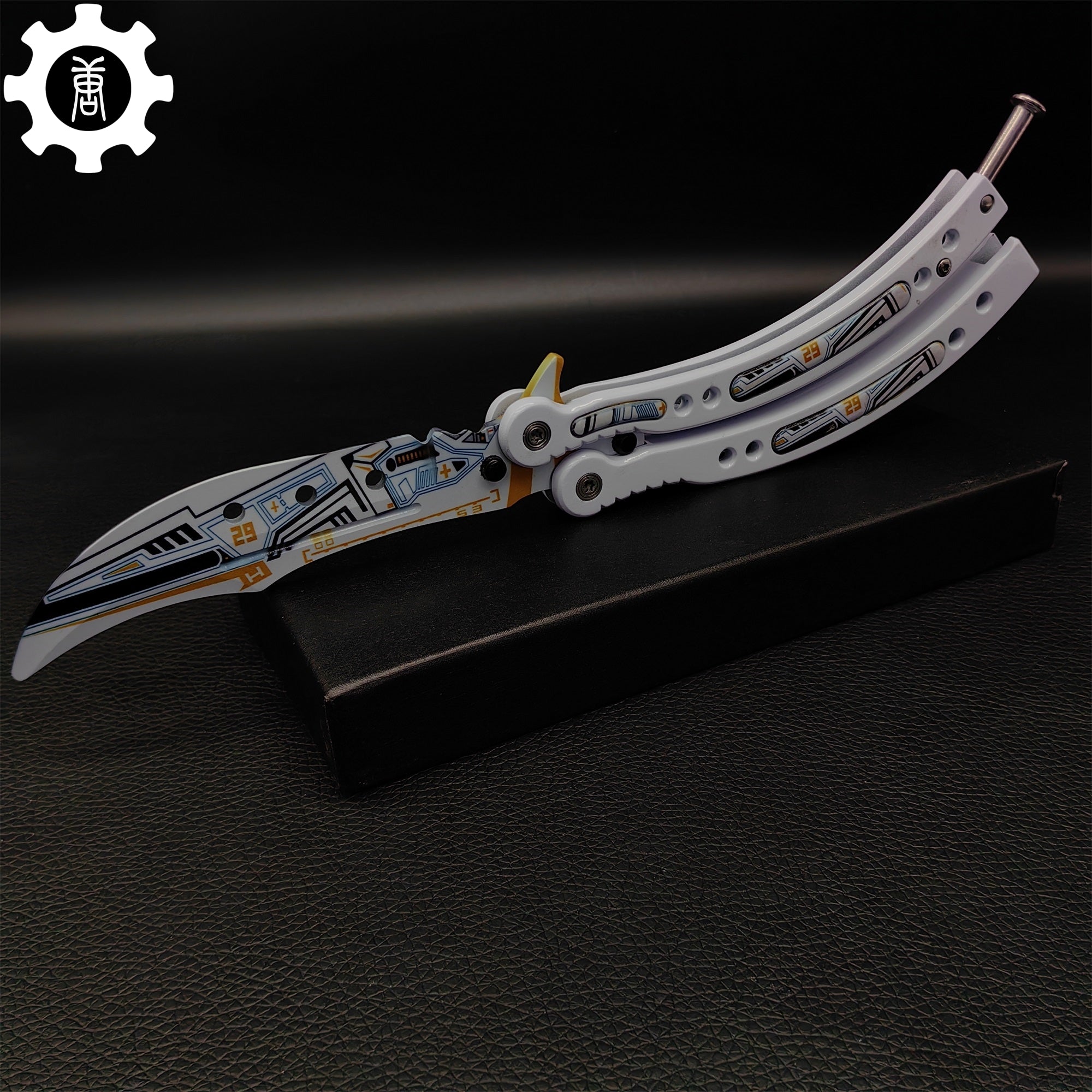 Game Butterfly Knife Heinlein Pattern Metal Balisong