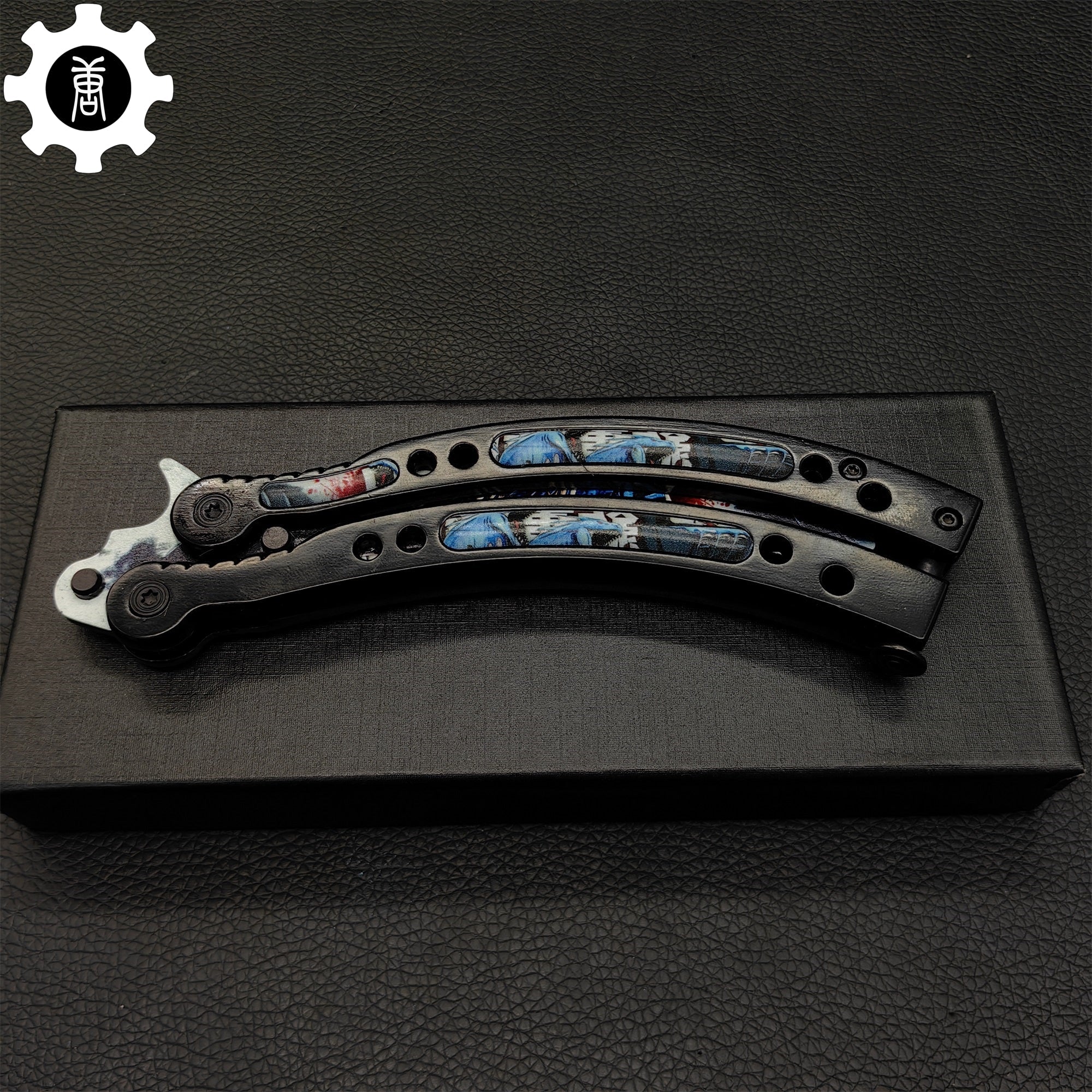 Game Butterfly Knife Nightmare Pattern Metal Balisong
