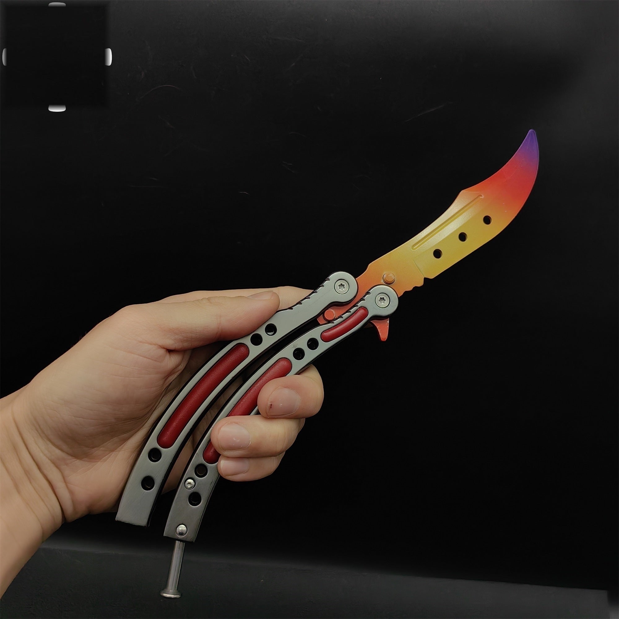 Fade Karambit & Balisong Trainer Weapon Case Blunt Blade Props