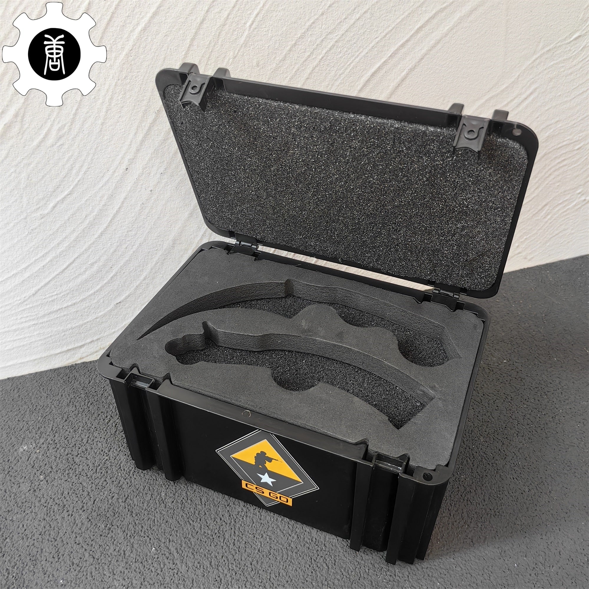 Gamma Doppler Karambit & Balisong Trainer Weapon Case Blunt Blade Props