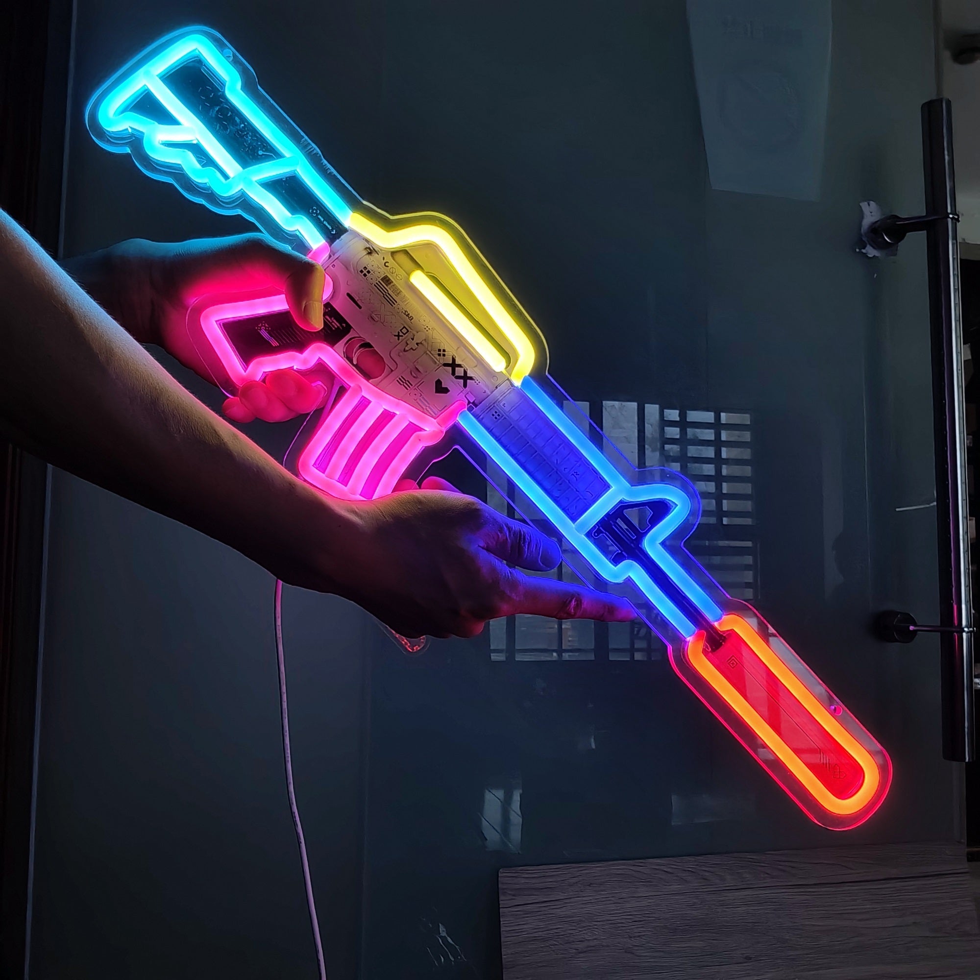 Customized CSGO Rare Skin M4A1-S Neon Light Wall Decor