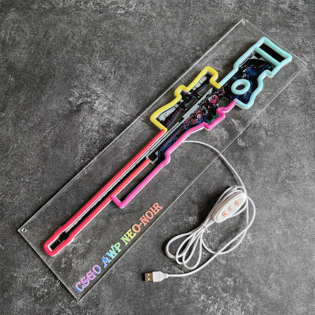 Customized CSGO AWP Rare Skin Neon Light Wall Decor