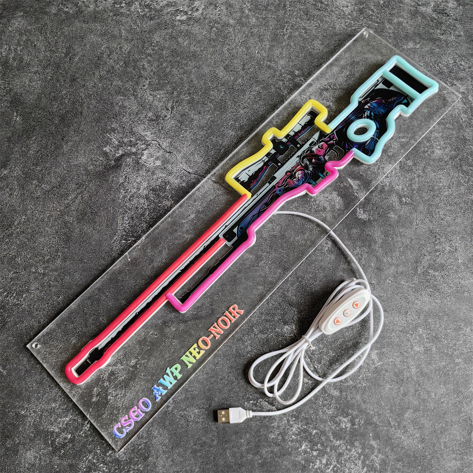 Customized CSGO AWP Rare Skin Neon Light Wall Decor