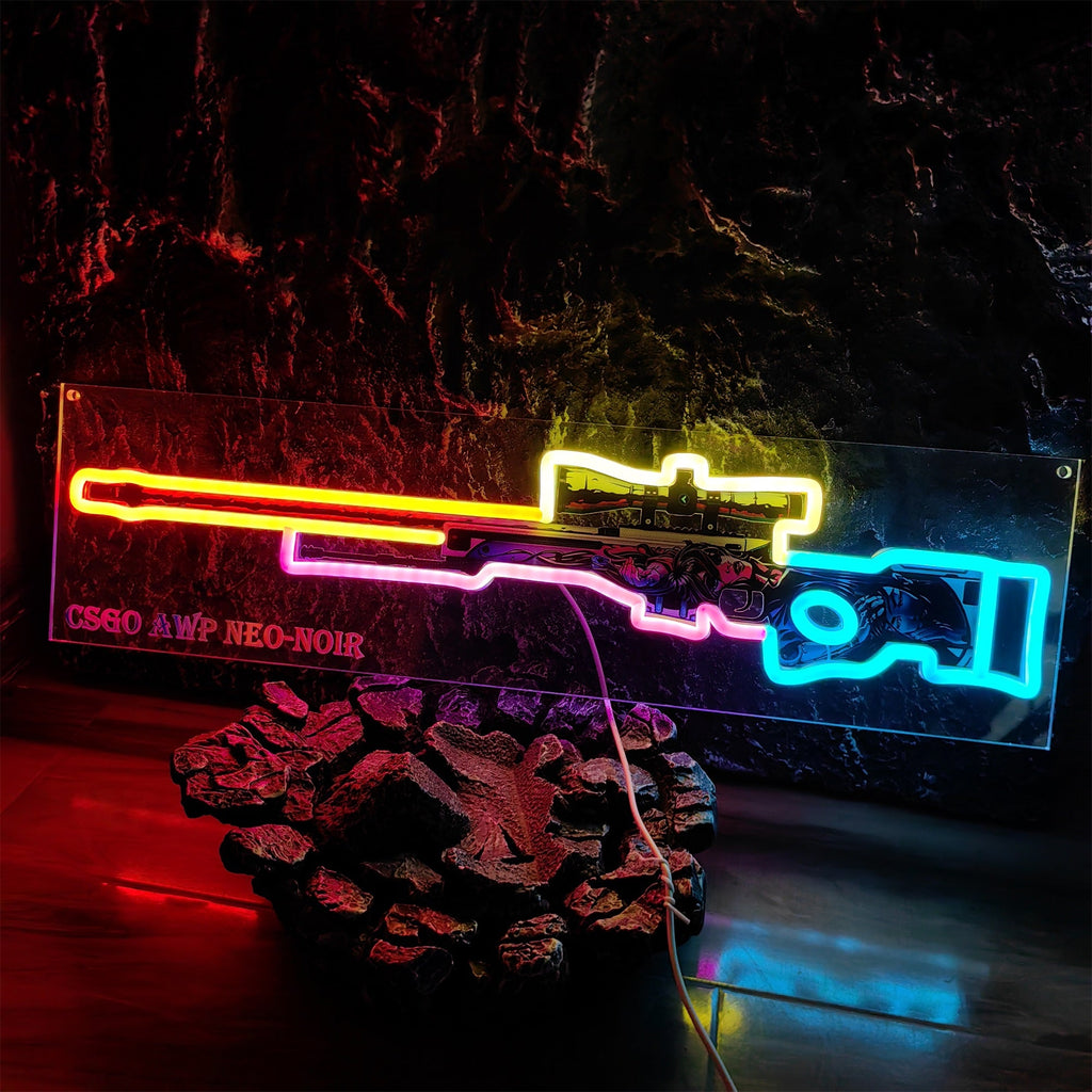 Customized CSGO AWP Rare Skin Neon Light Wall Decor