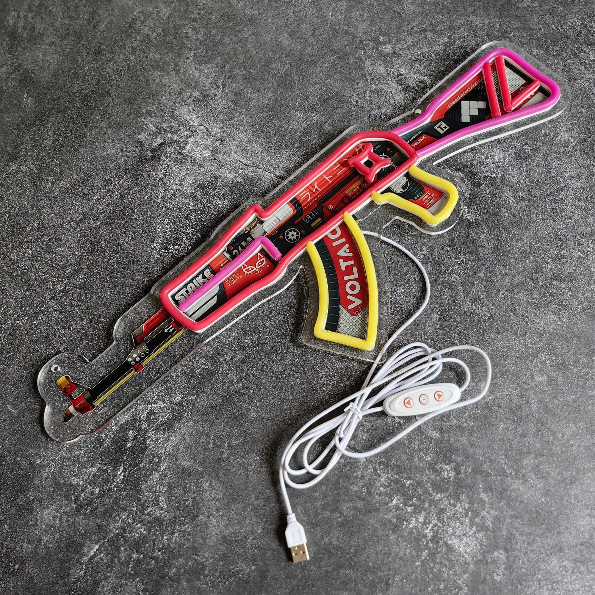 Customized AK47 Rare Skin Neon Light Game Room Decor