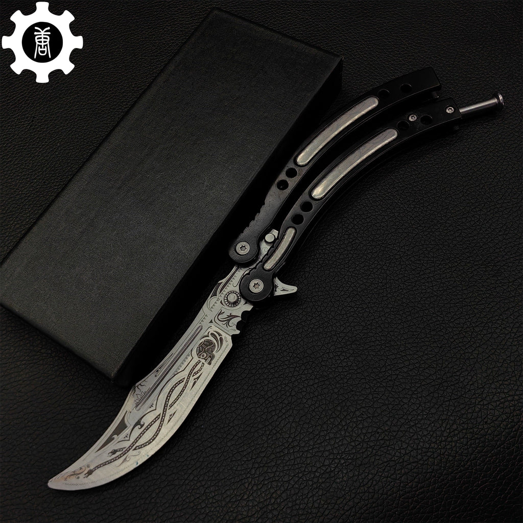 Cartel Balisong Metal Butterfly Knife Game Prop 