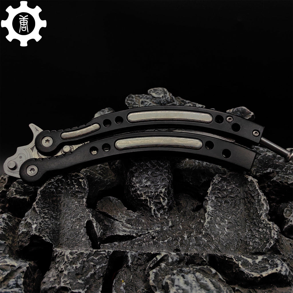 Cartel Balisong Metal Butterfly Knife Game Prop 