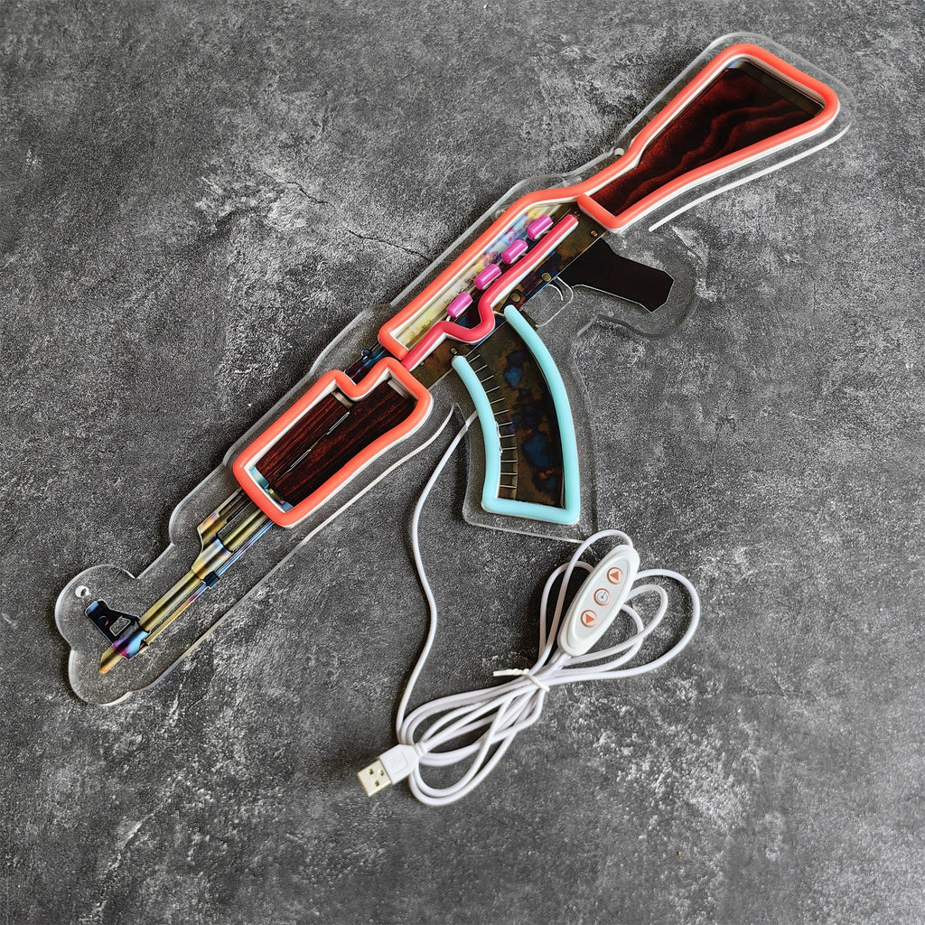 AK47 Case Hardened 3D Colorful Neno Night Lamp Wall Decor