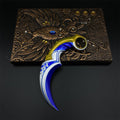 Celadon Dragon Charm Karambit Dull Blade Replica With Leather Sheath