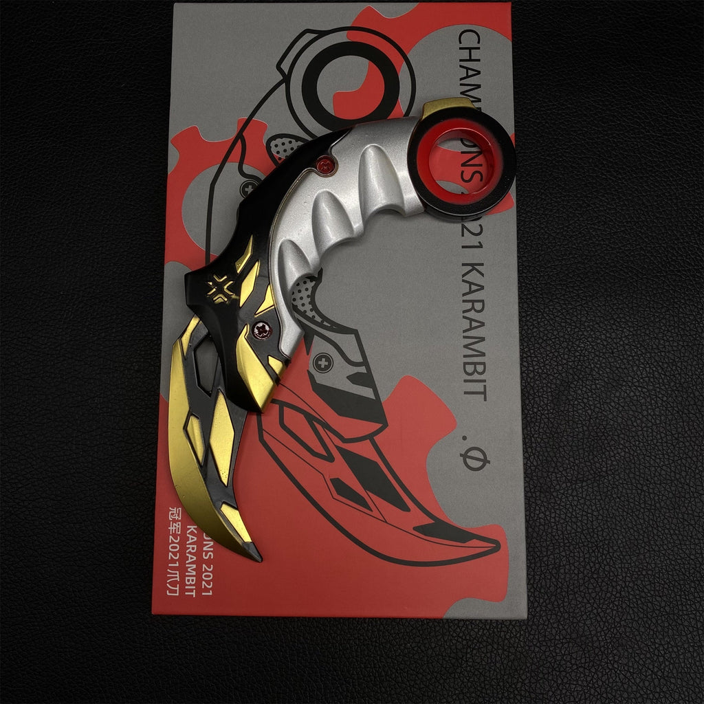 Metal Champion Karambit Blunt Blade Trainer Cosplay Prop Collectibles