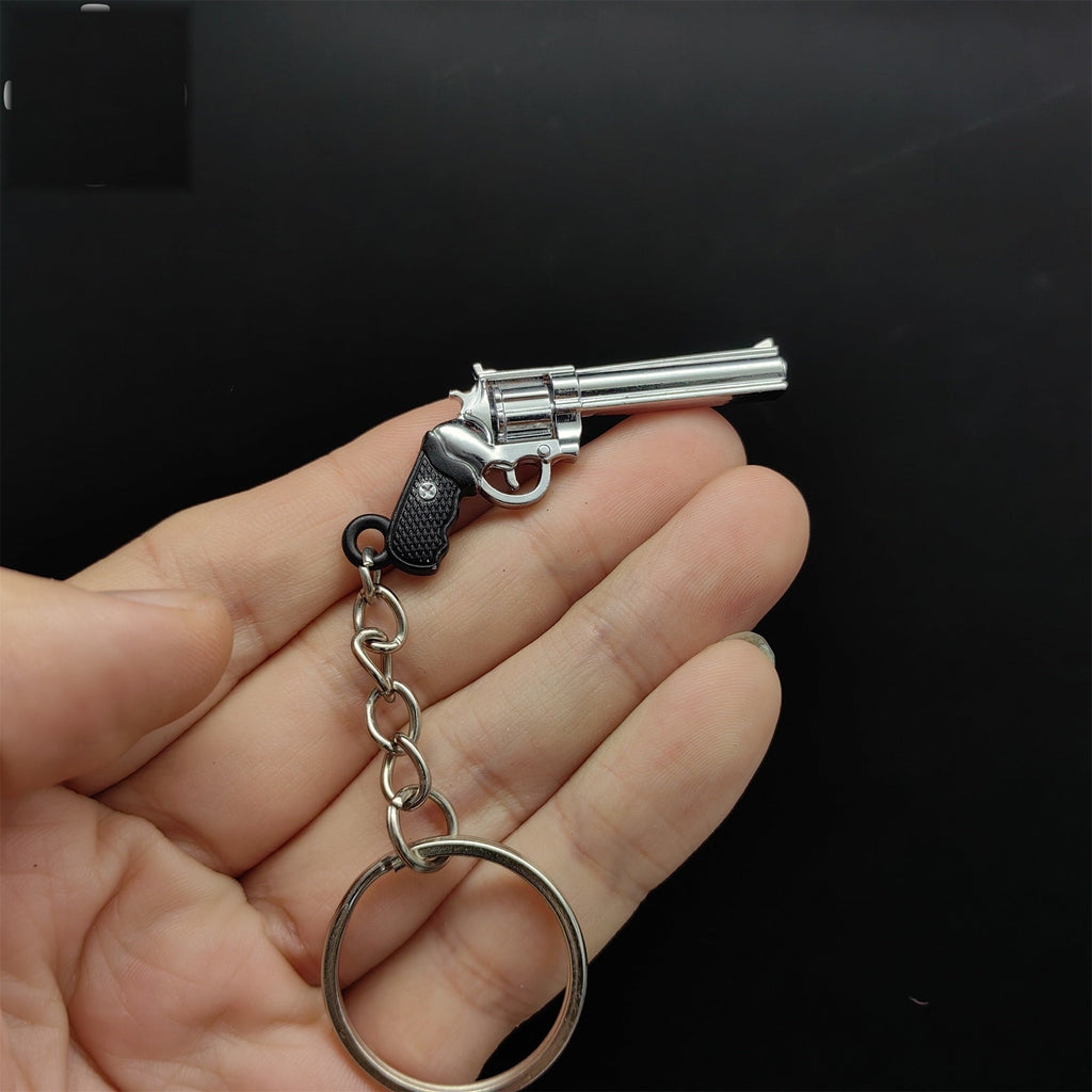 Mini Colt Python 357 Revolver Metal Keychain