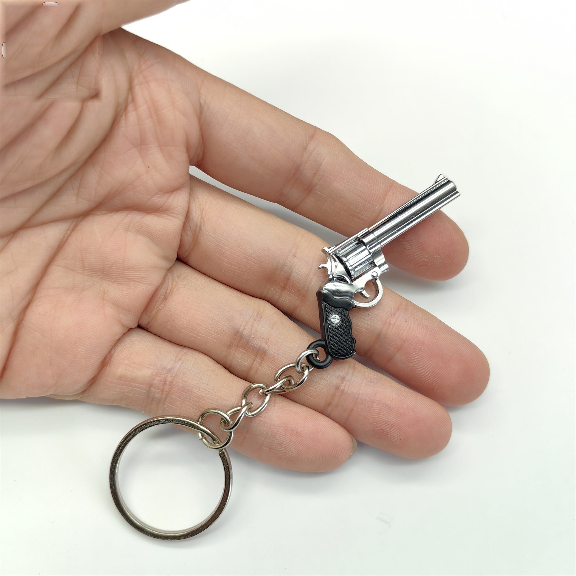 Mini Colt Python 357 Revolver Metal Keychain
