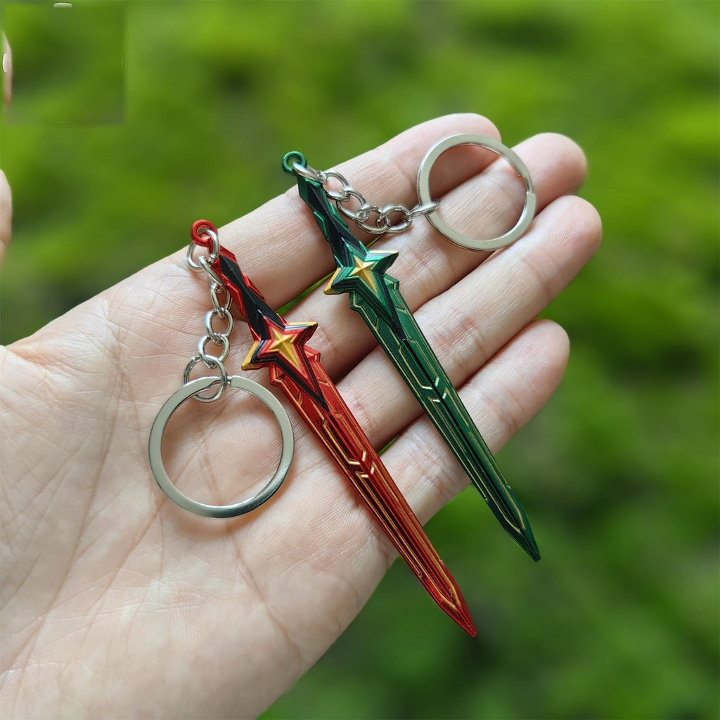 Tiny Comet Sword Metal Keychain 2 Colors