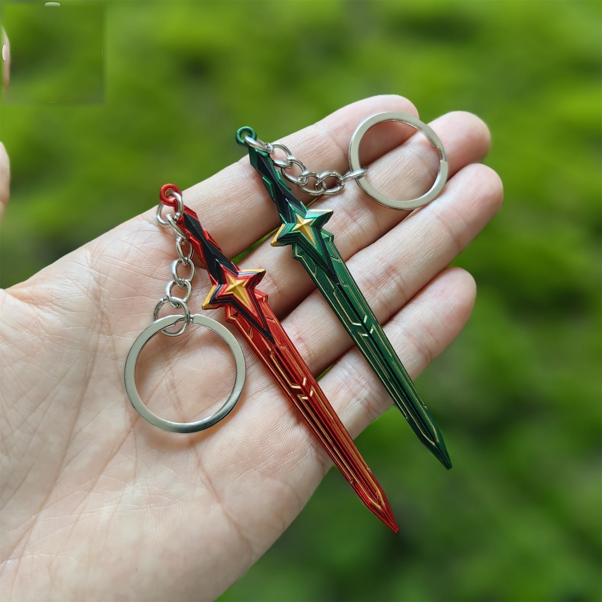 Tiny Comet Sword Metal Keychain 2 Colors