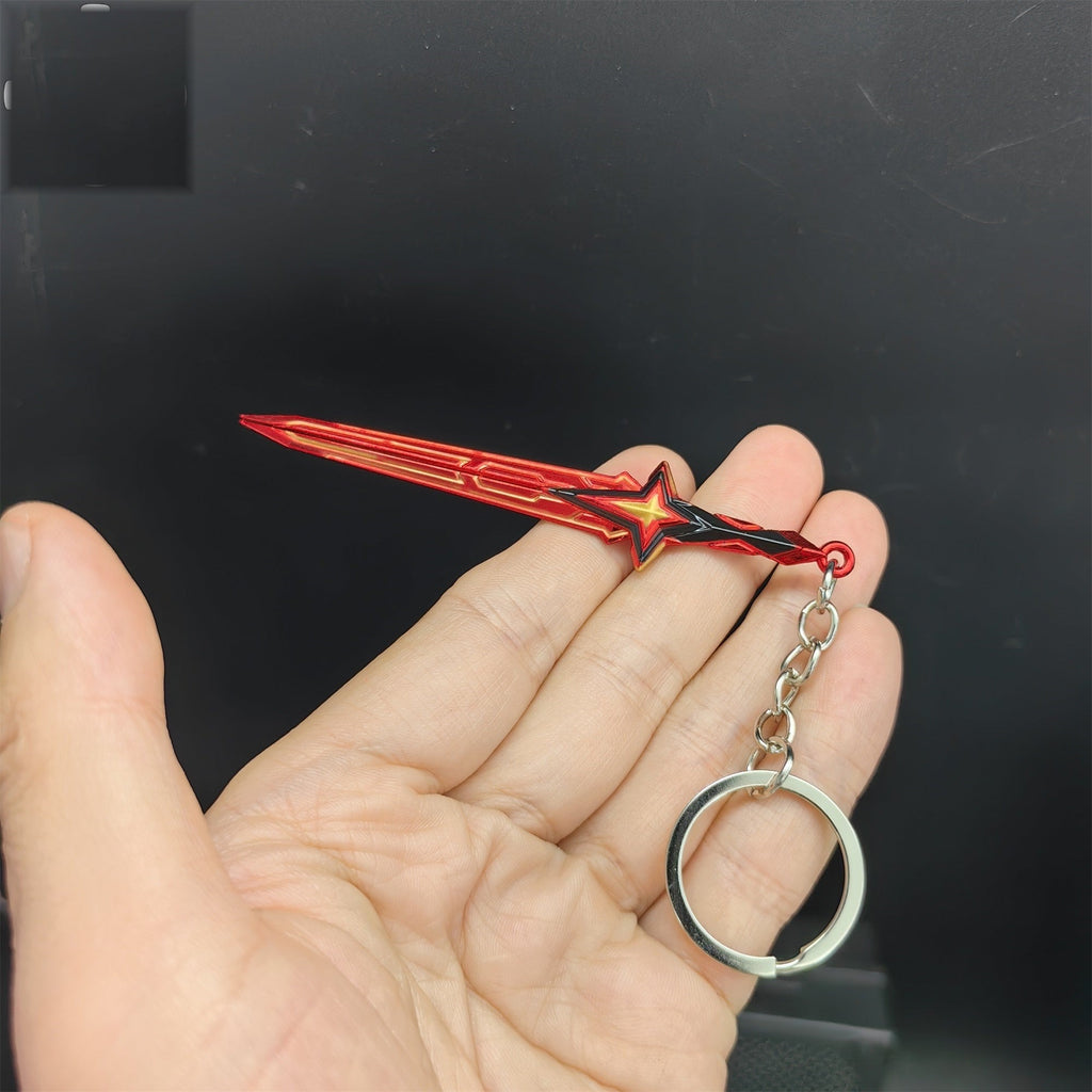 Tiny Comet Sword Metal Keychain 2 Colors