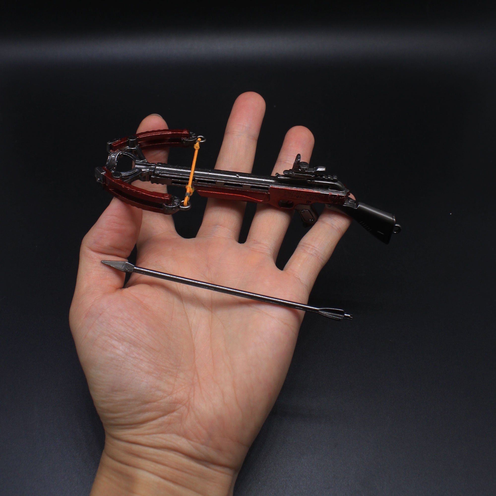 Metal Crossbow Miniature No Attack Power Bow Keychain Pendant 14CM/5.5"