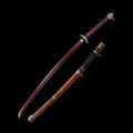 IRL Red Mortal Blade Damascus Steel Gracious Gift of Tears Katana For Collection