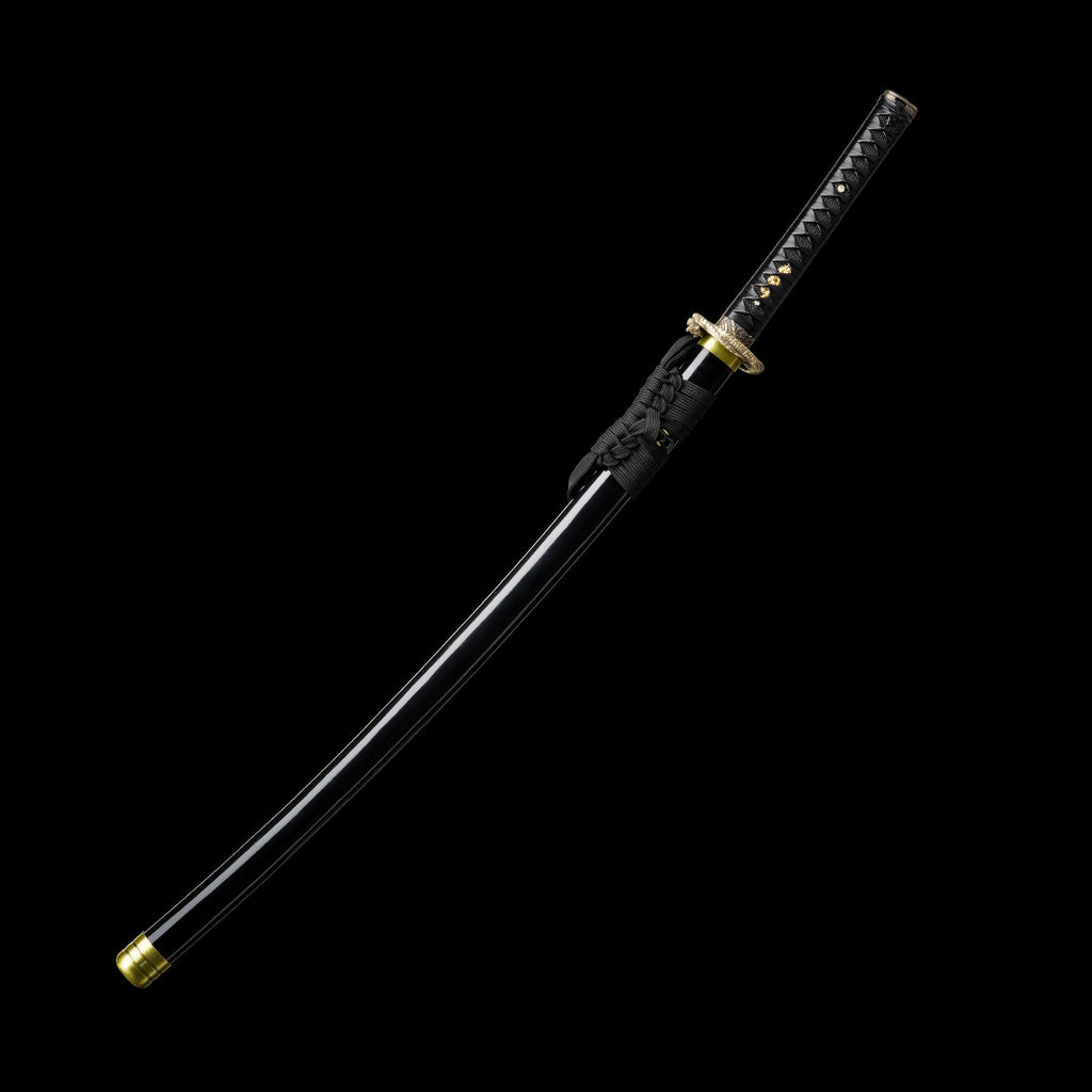 Red Damascus Steel Coiled Laying Dragon Samurai Katana For Collection