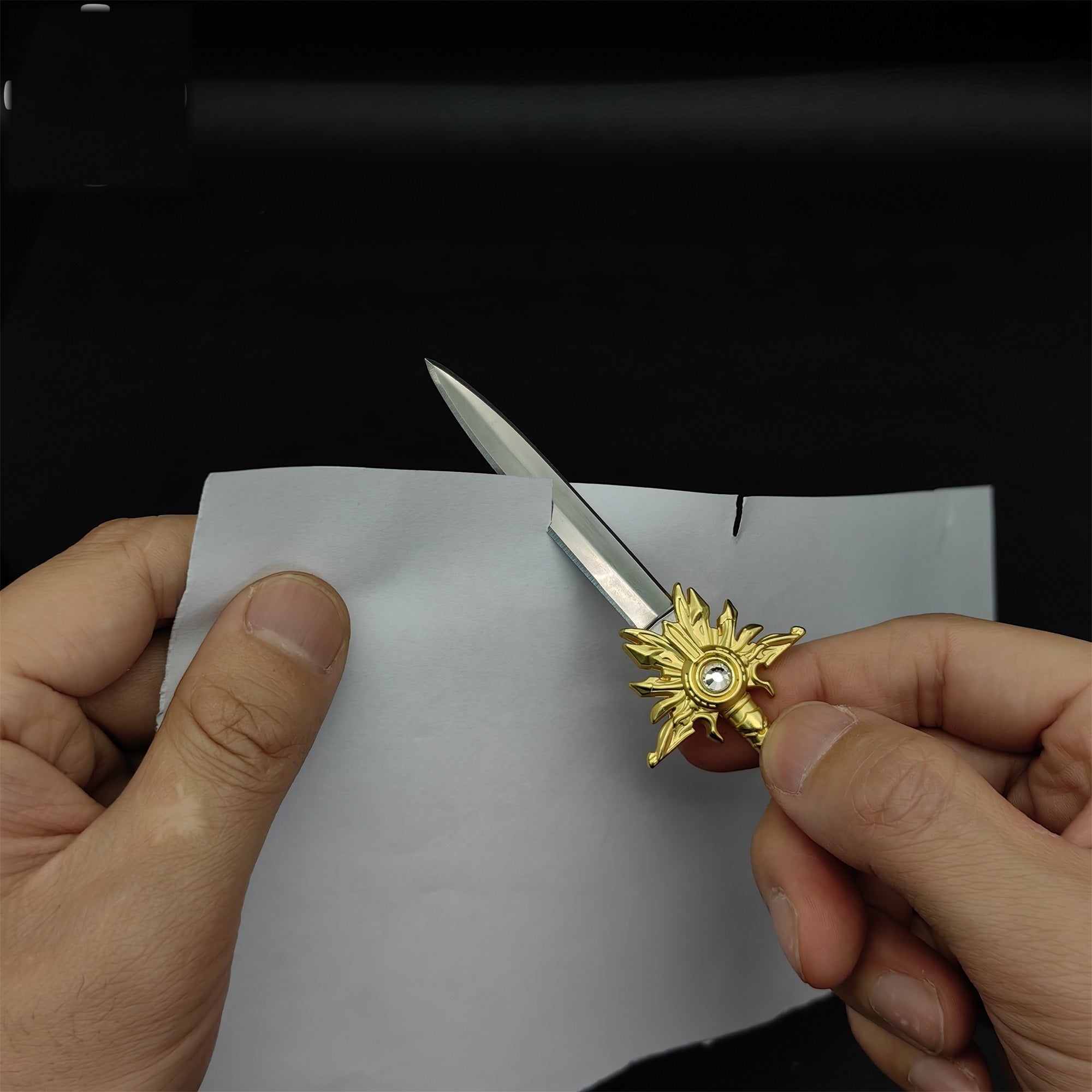 El'druin Tyrael Sword Mini Metal Replica EDC Knife