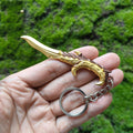 Golden Elderflame Dagger Metal Keychain