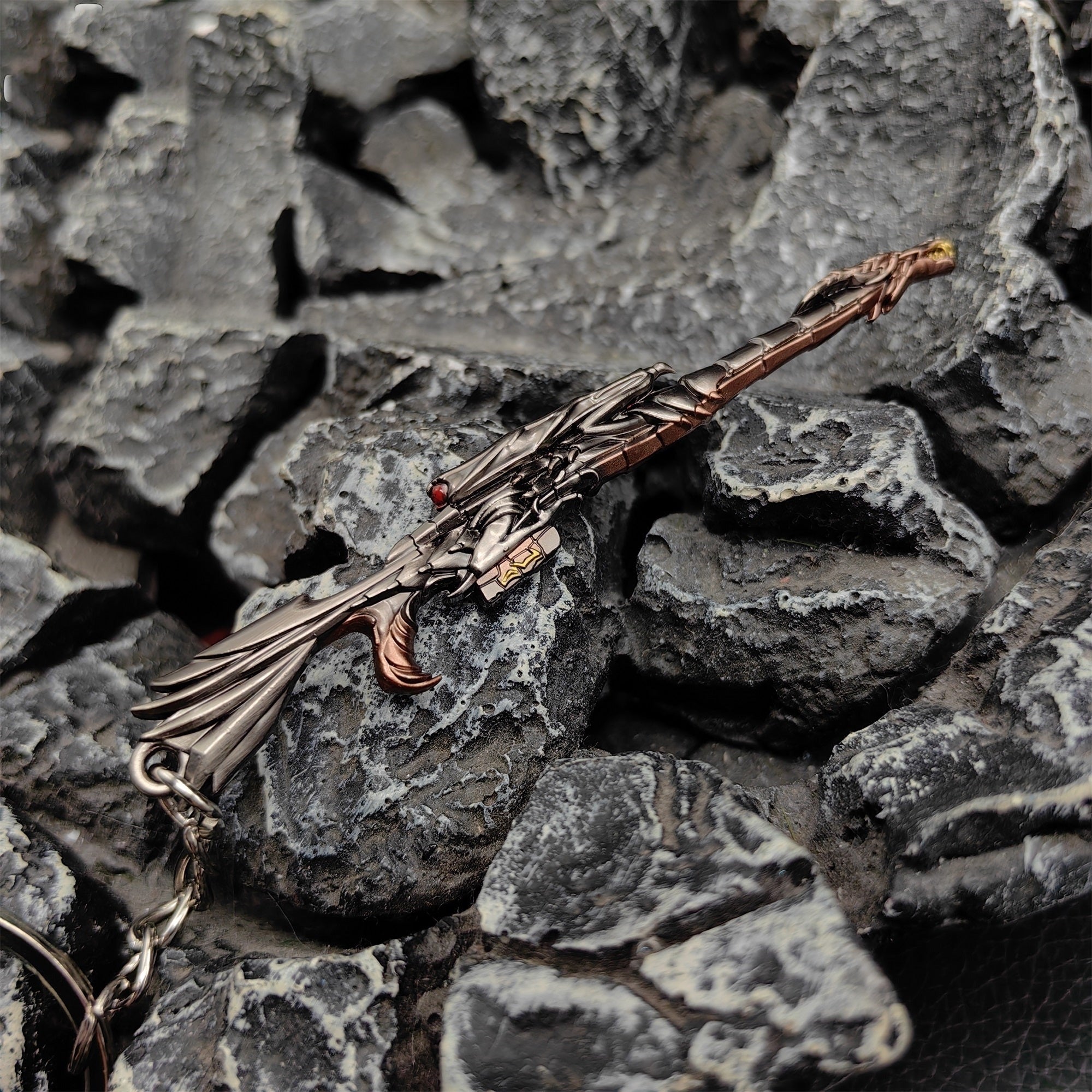 Mini Elderflame Operator Gun Metal Keychain