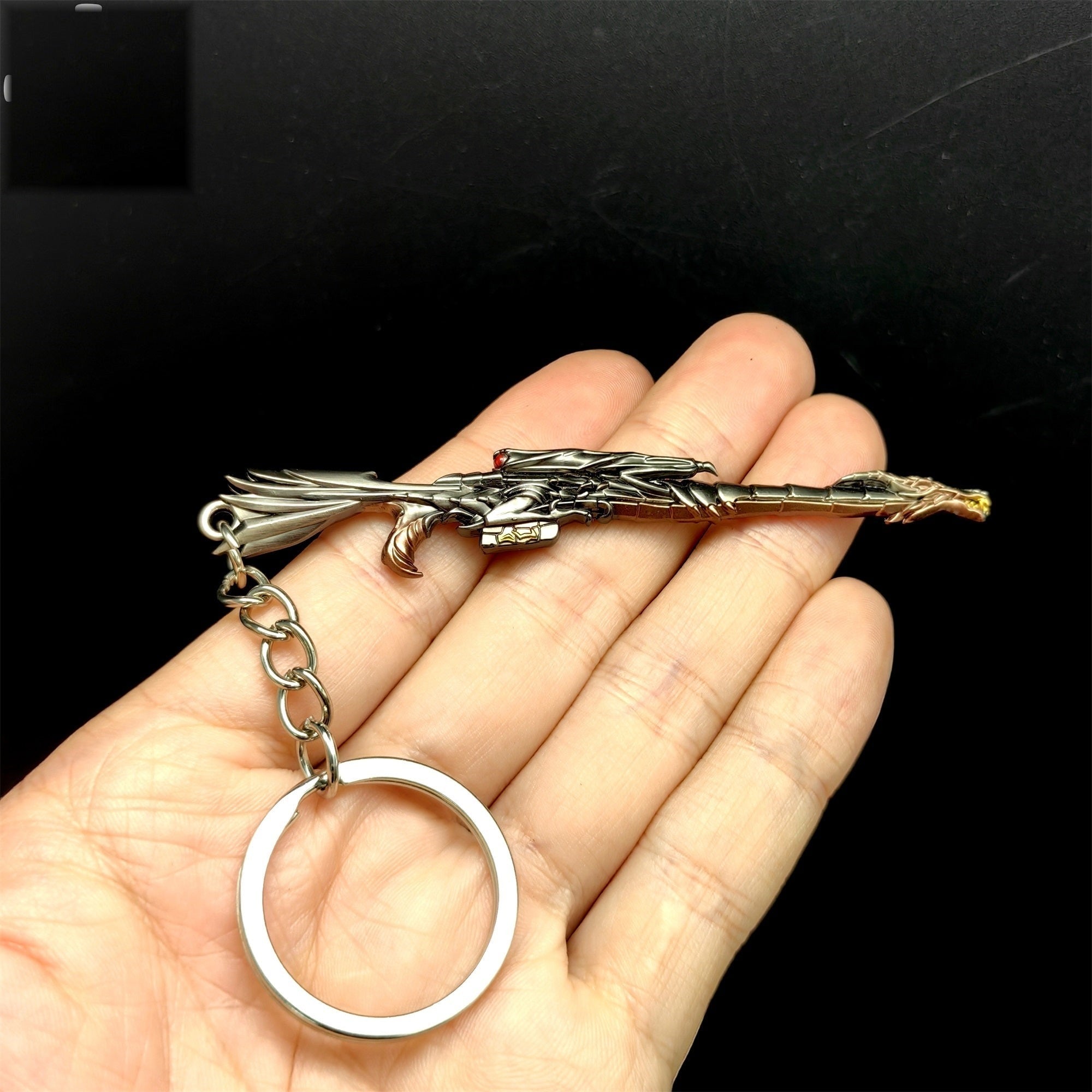 Mini Elderflame Operator Gun Metal Keychain
