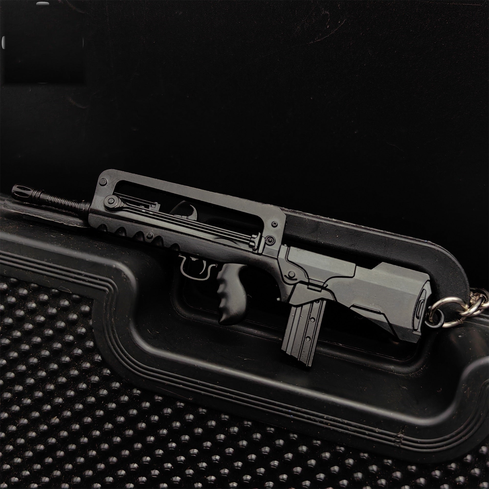 Mini FAMAS Assault Rifle Metal Keychain