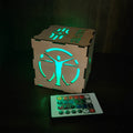 Brotherhood Of Steel Wood Cube Light Desk Decor