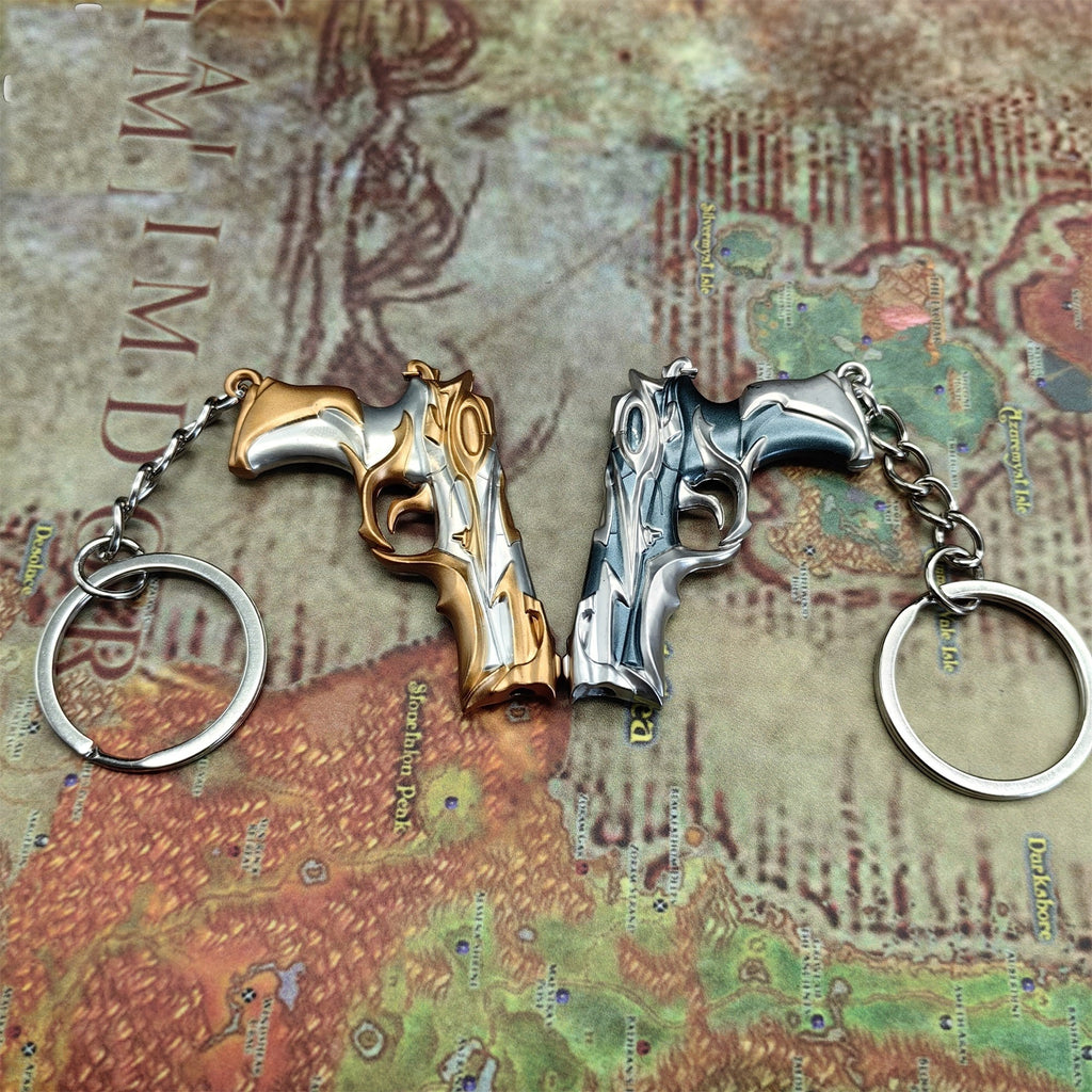 Metal Forsaken Classic Gun Tiny KeyChain Pendant