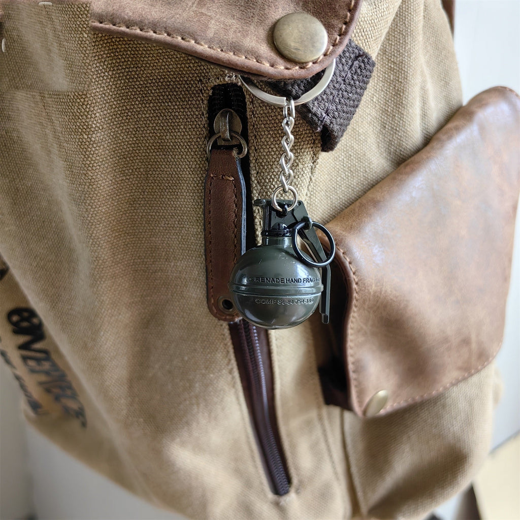 Metal Tiny Frag Grenade Model Keychain