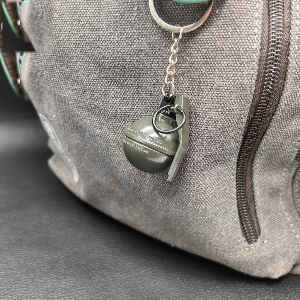 Metal Tiny Frag Grenade Model Keychain