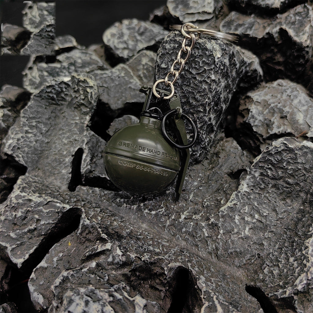 Metal Tiny Frag Grenade Model Keychain