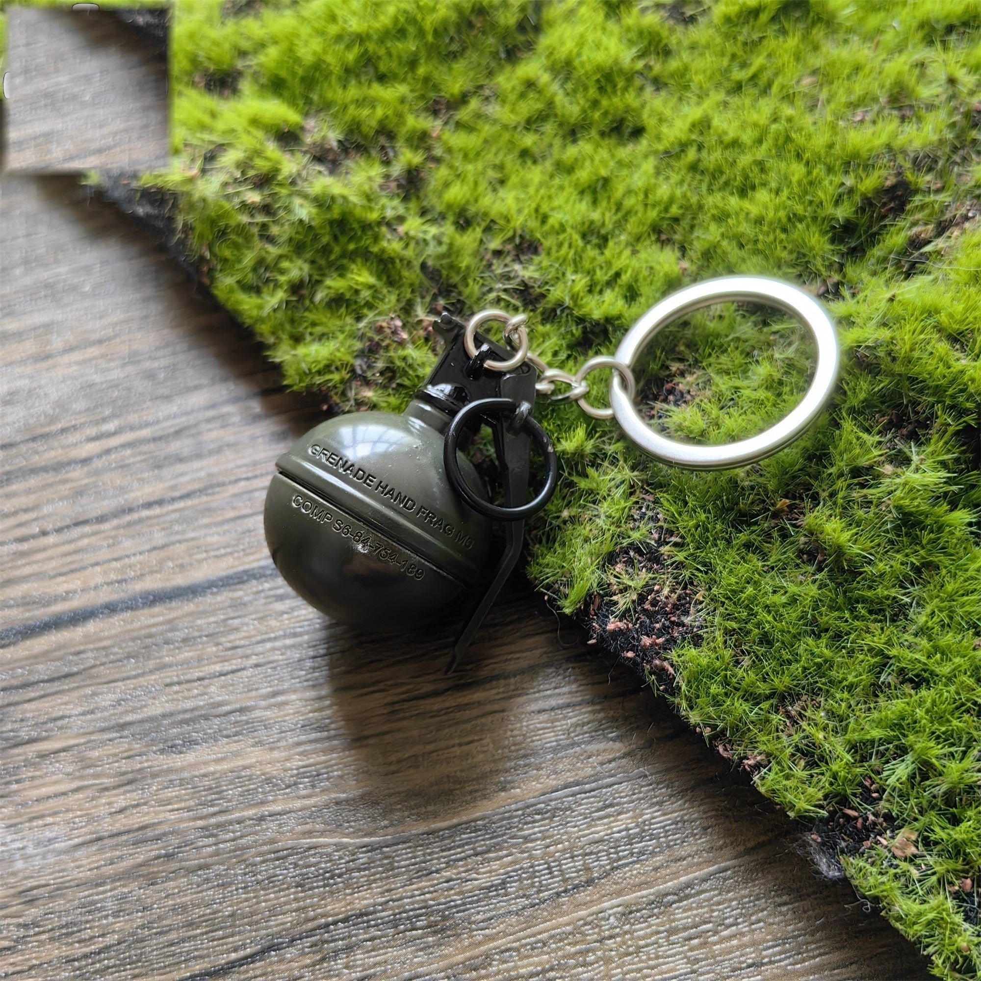 Metal Tiny Frag Grenade Model Keychain