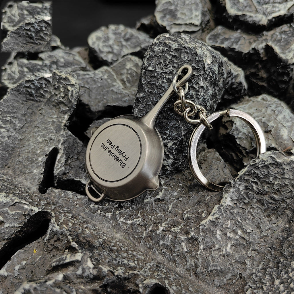 Metal Tiny Frying Pan Keychain Backpack Pendant