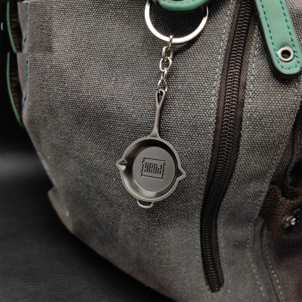 Metal Tiny Frying Pan Keychain Backpack Pendant