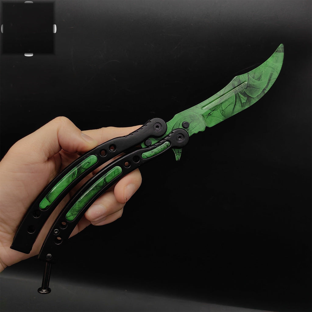 Gamma Doppler Karambit & Balisong Trainer Weapon Case Blunt Blade Props