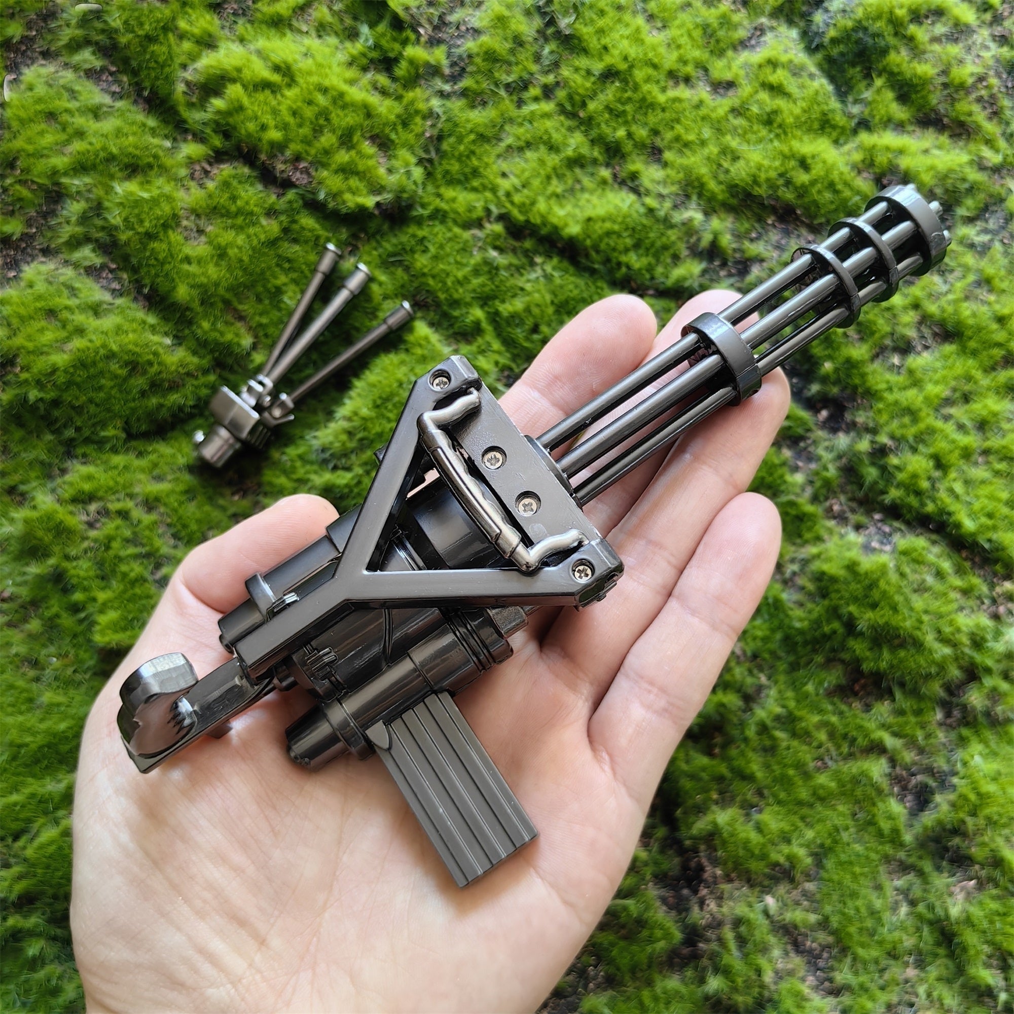 Metal Gatling Submachine Mini Gun Military Collection