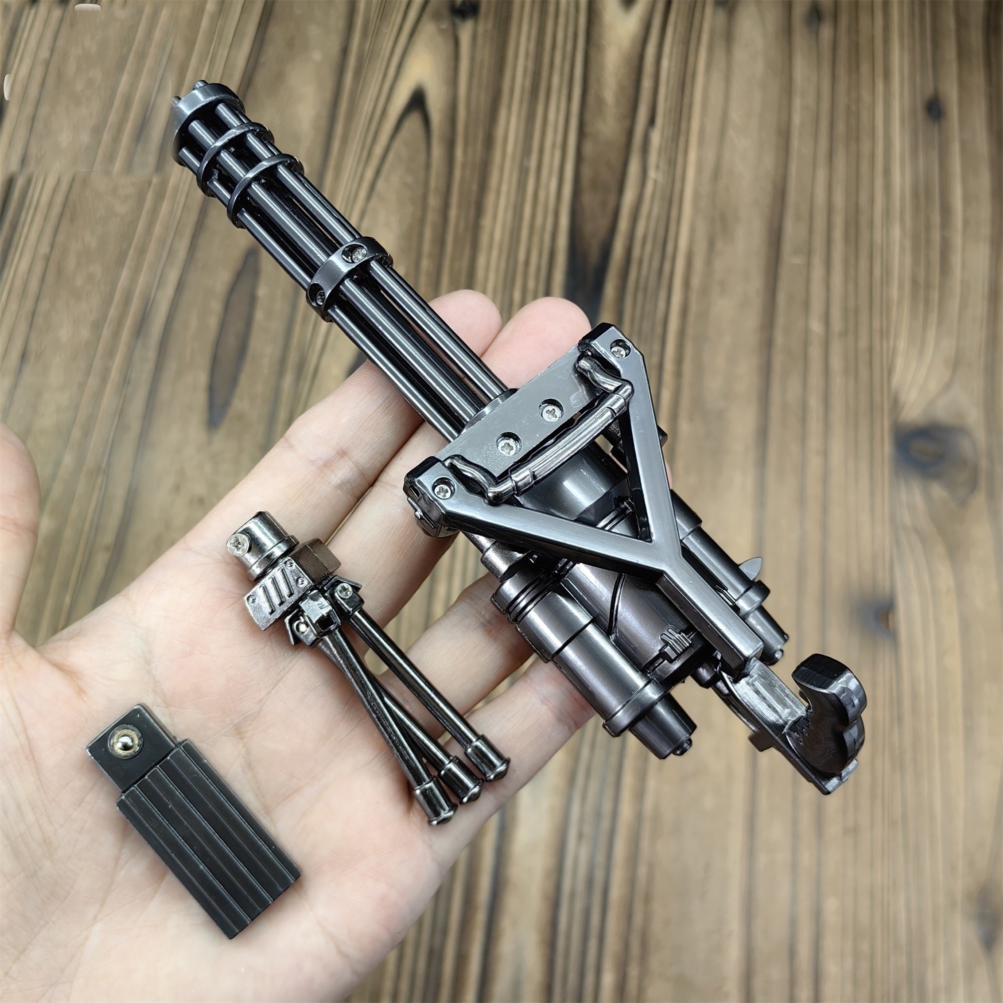 Metal Gatling Submachine Mini Gun Military Collection