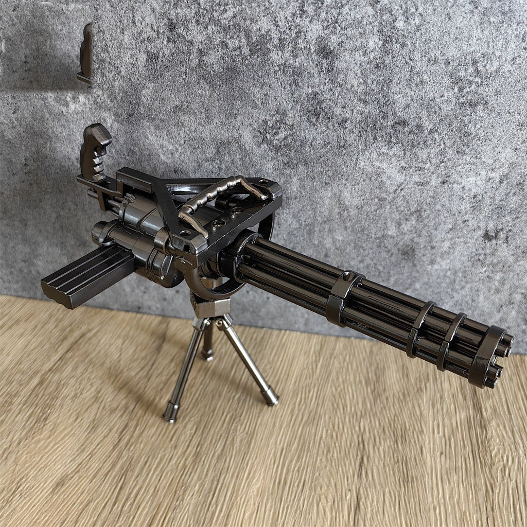 Metal Gatling Submachine Mini Gun Military Collection