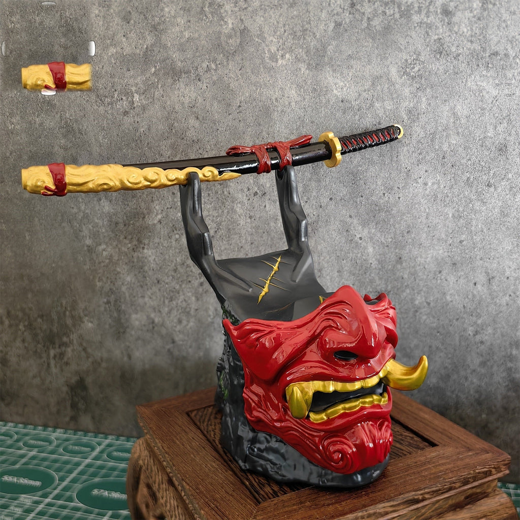 Ghost Oni Samurai Helmet Gaming Controller Stand