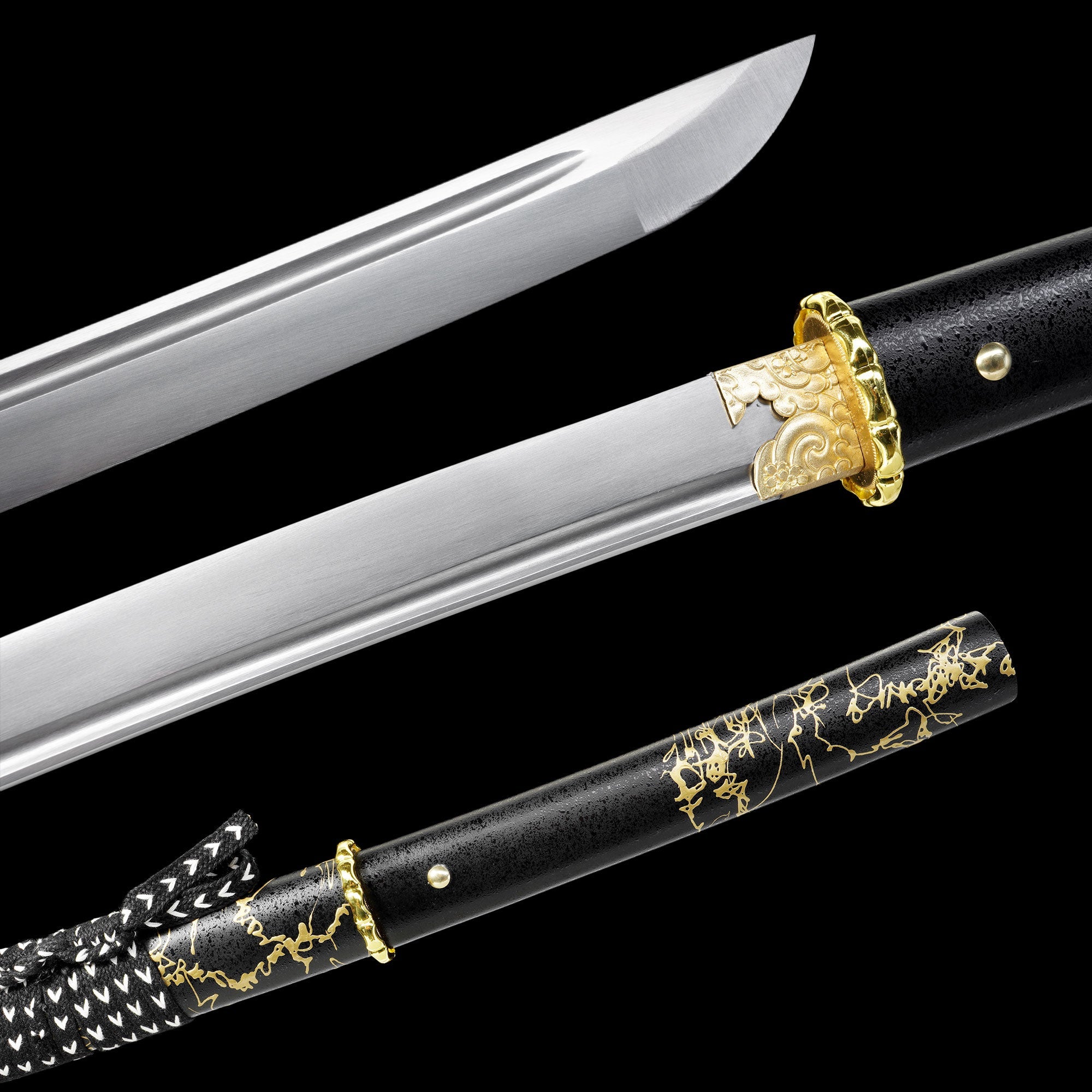 GOY Ytsu Katana Carbon Steel Forged Gilded Dawn Gilded Night Samurai Sword