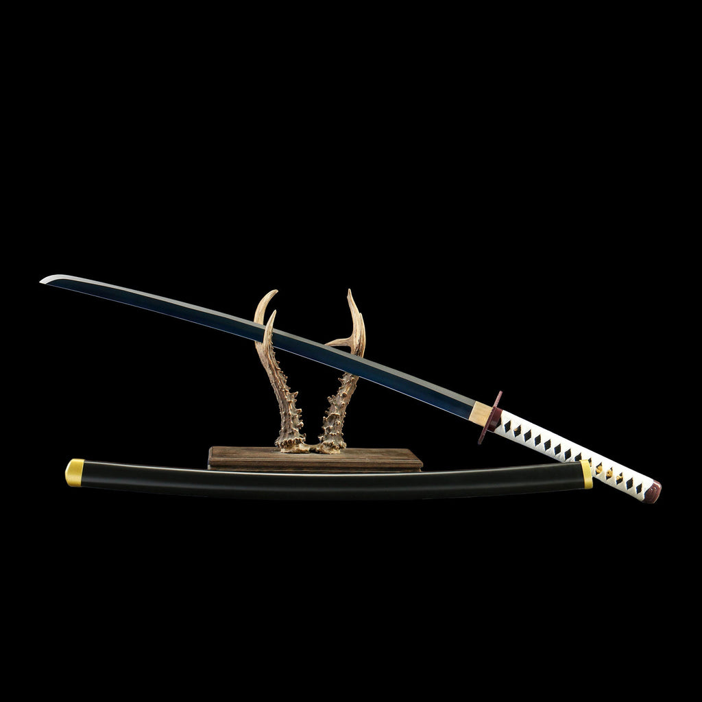 Giyu Tomioka Water Breathing Nichrin Sword Carbon Steel Katana For Collection