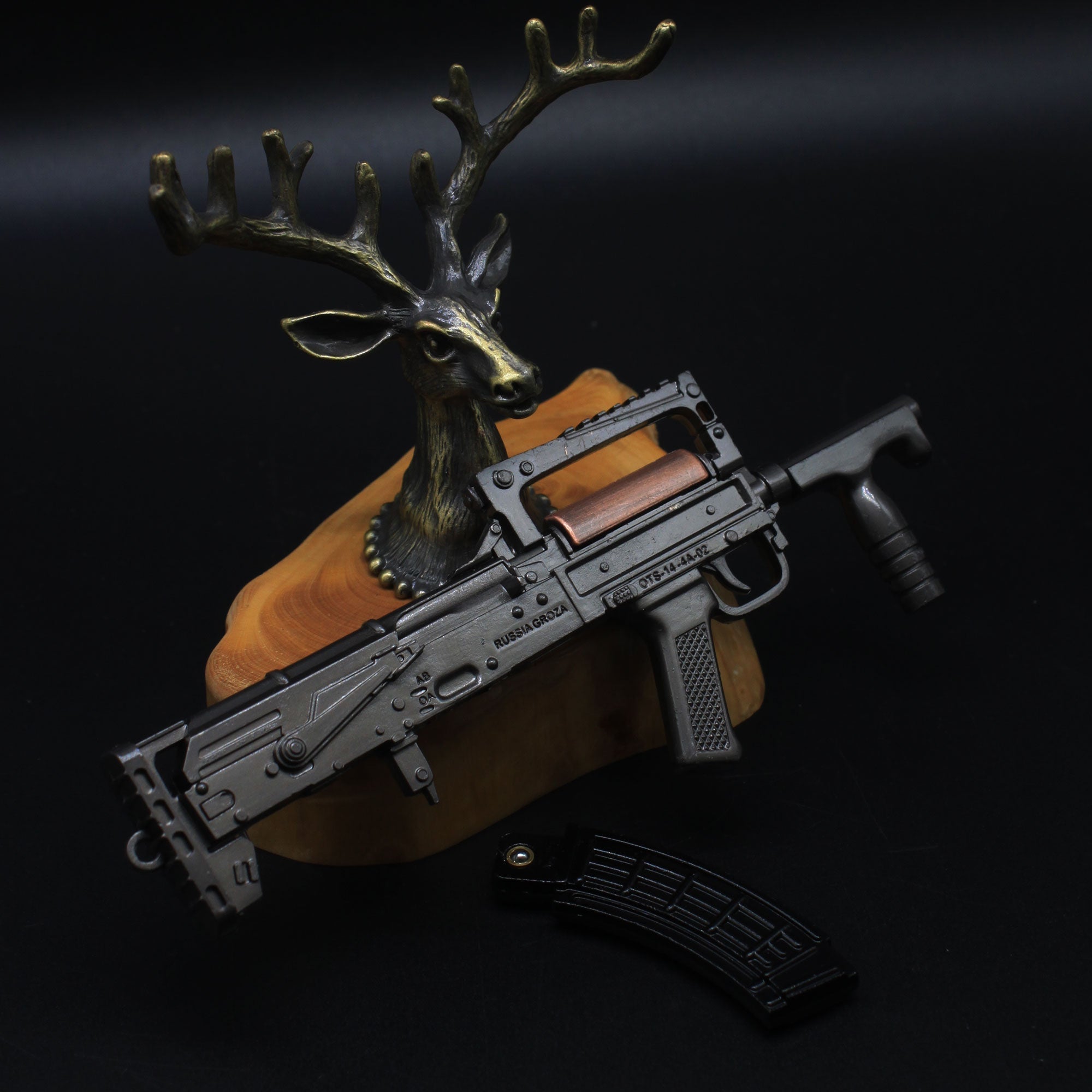 OTs-14 Groza Miniature Metal Gun Model Alloy Gun 17CM/6.9"