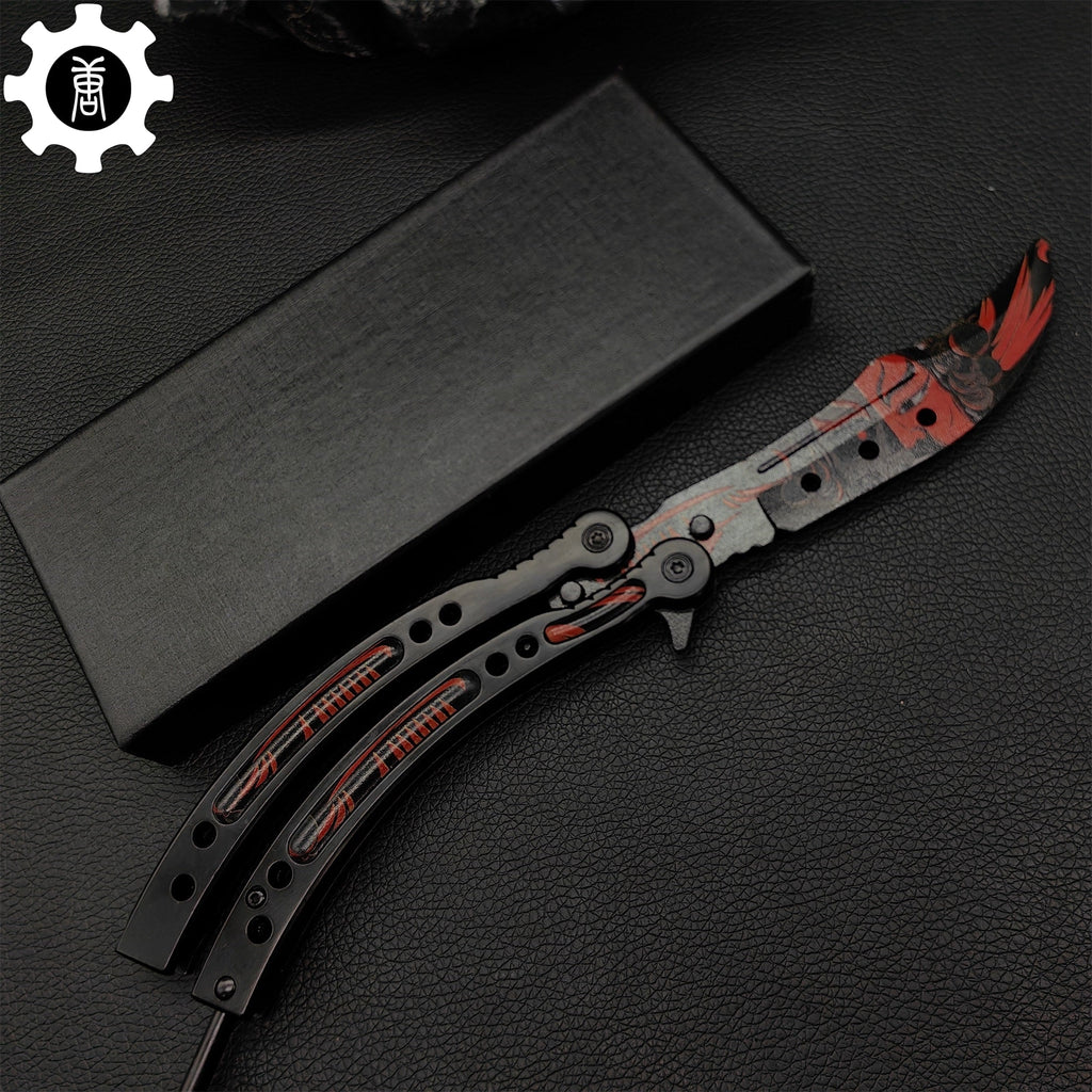 Guan Yu Balisong Metal Butterfly Knife Game Prop 